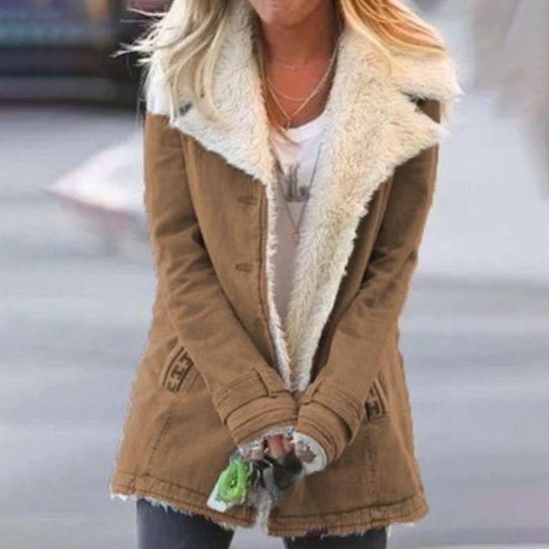 Plush Womens Warm Jacket Coats Ladies Outwear Casual Winter Overcoat Parka Jacket
