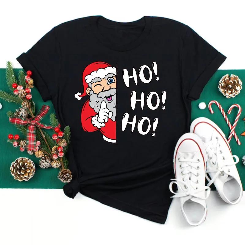 2025 Women Santa Claus Print Clothes Christmas 90s Funny Holiday Fashion Cartoon Tops Tee Shirt Ladies Female Graphic TShirt
