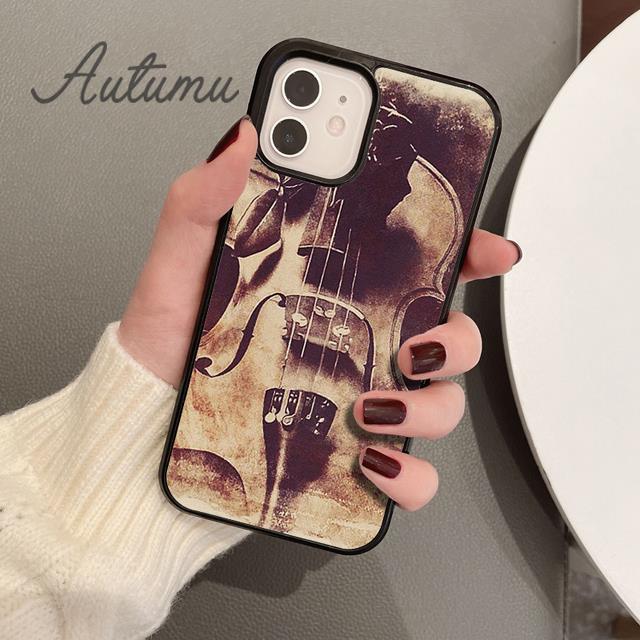 Wood Cello Violin Phone Case for iPhone 17 Air 15 16 16e 11 12 13 14 Pro Max Plus Cover coque Fundas Shell