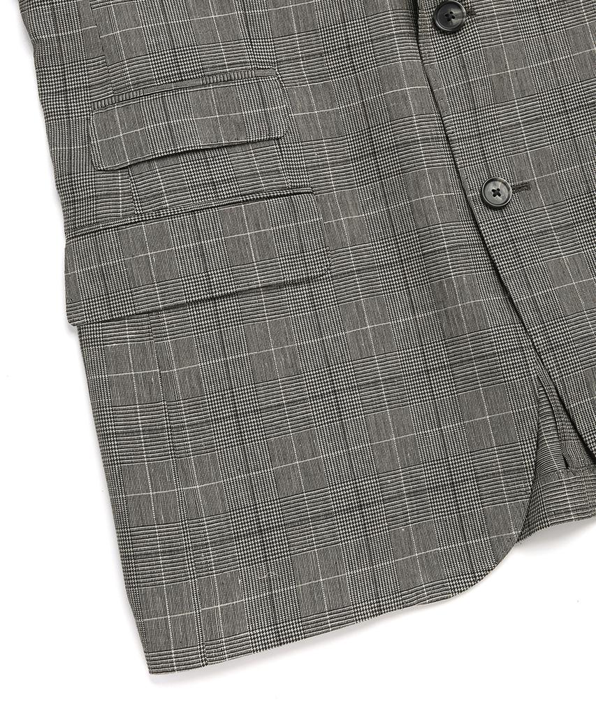 BROOKS BROTHERS Classic Fit Linen Cotton 2-Button Jacket (Grey) (Bbjsmf8436Wes)