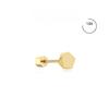 Clover Solid 18K Gold  Threaded Earrings for Men and Women Plain Gold Cartilage Ear Jewelry 18K Solid Gold Piercing