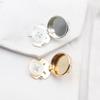 High End 17MM Tricolor Detachable Metal Button Flat Turtle Button Fashionable Shirt Cufflinks Men's and Women's Suit Pants Jacke