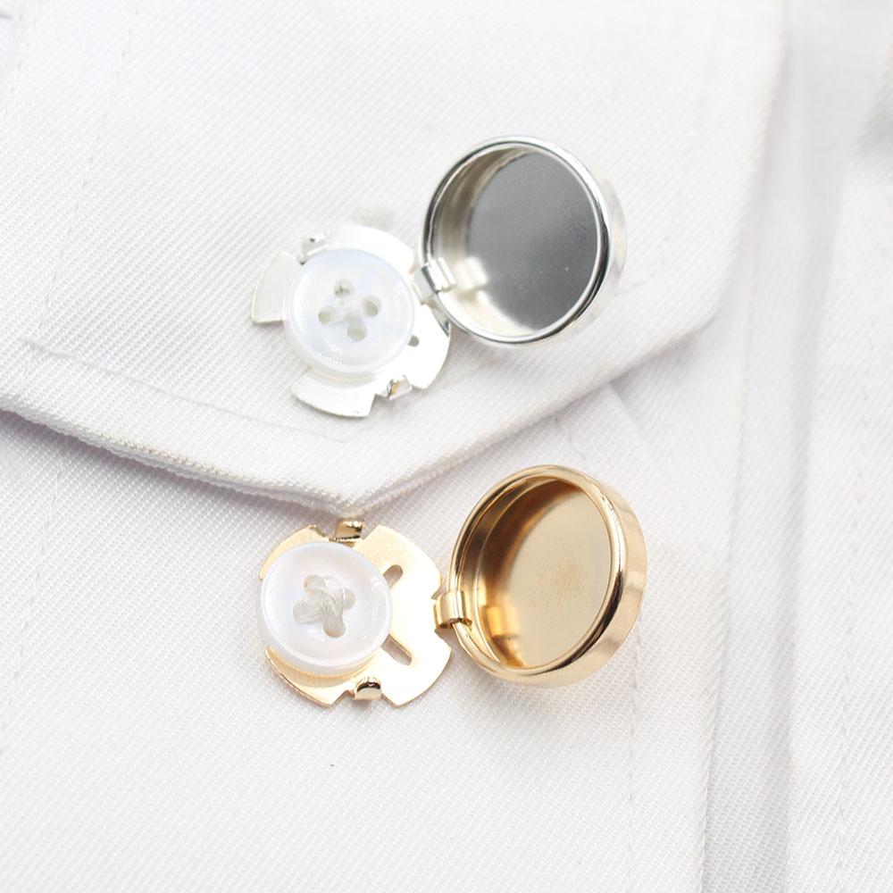High End 17MM Tricolor Detachable Metal Button Flat Turtle Button Fashionable Shirt Cufflinks Men's and Women's Suit Pants Jacke