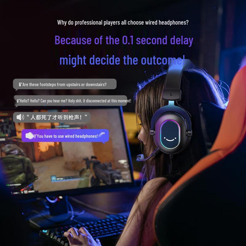 FIFINE Gaming Headset and RGB Stand Set