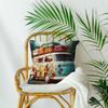 Colorful Camper Cushion Cover 45X45Cm Decorative Pillow Case For Sofa Square Pillowcase Suitable For Home Bedroom Car