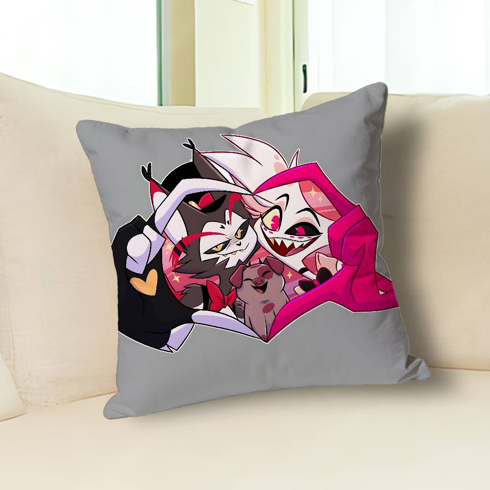 A-Angel D-Dust H-HazbinsS-S Pillow Cases for Bedroom Living Room Sofa Home Decor Polyester Cushion Cover with Zipper
