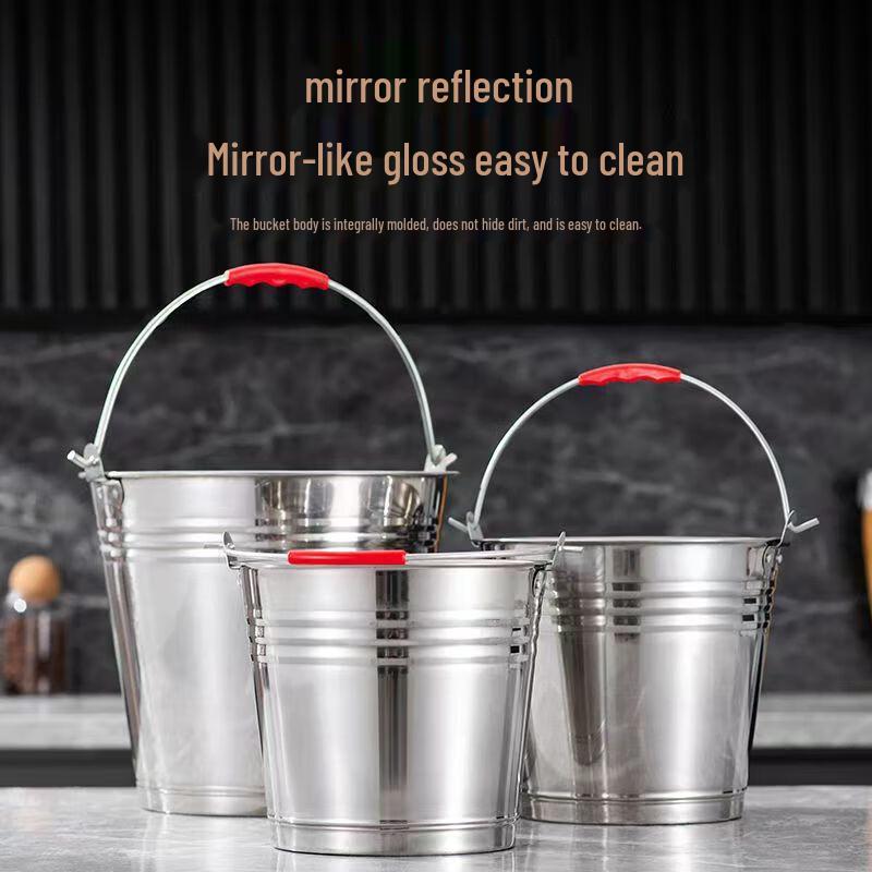Stainless Steel Storage Bucket with Handle