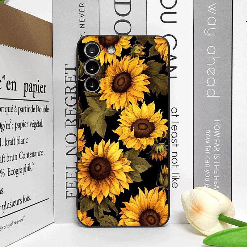 Etui na telefon z żywym wzorem słoneczników dla Huawei Mate 60 50 40 Pro Nova 13 12 10 SE 11 PRO P60 P50 P40 Pro Plus Miękkie etui