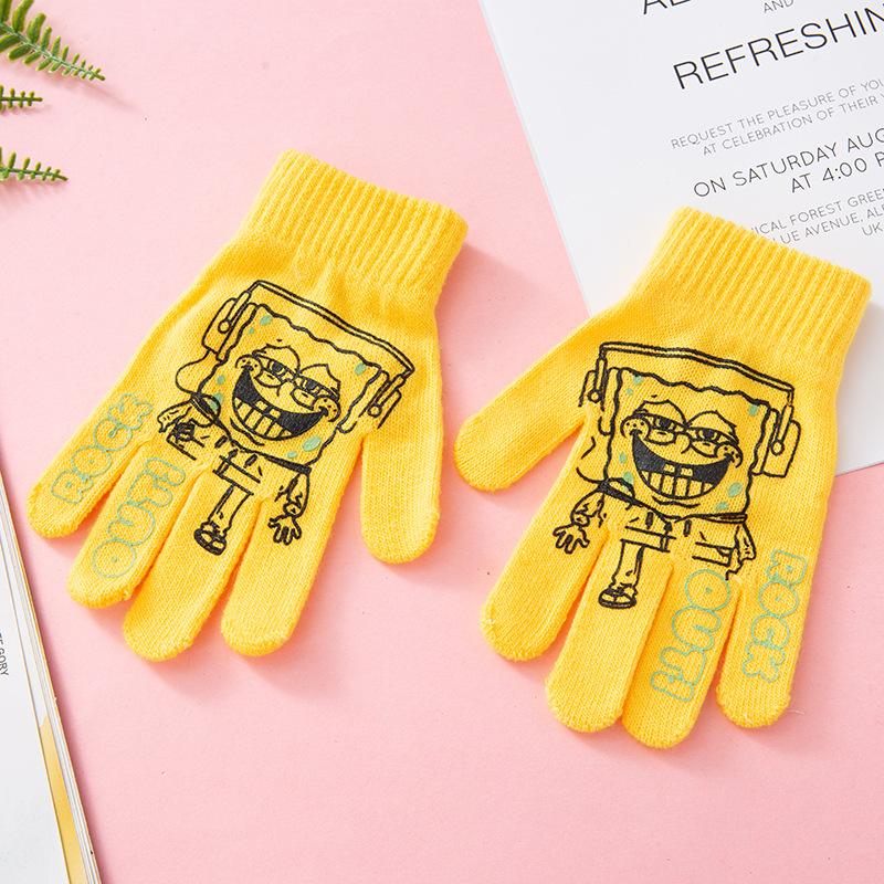 Mei Adult gloves Halloween skull, touch screen gloves Outdoor riding warm autumn and winter knitted gloves