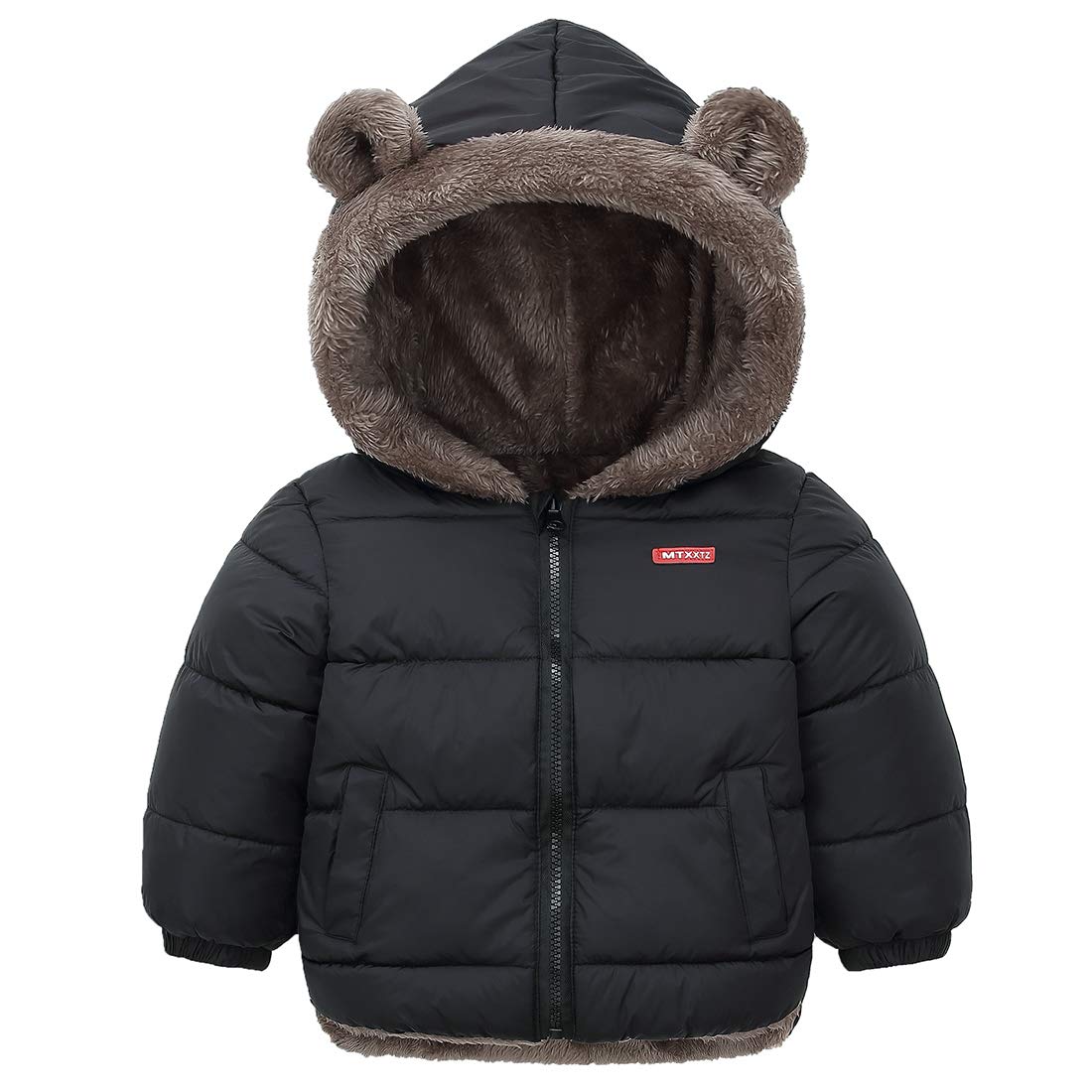 

Happy Cherry Baby Lightweight Down Jacket for Outerwear for Girls and Size 110 Coat, Fleece-Lined, Kids, Boys, Black,