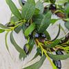 2 Pack Artificial Green Olive Wreath Faux Kitchen Cabinet Wreaths Artificial Greenery Candle Rings Farmhouse Wreath for Door Wall Window