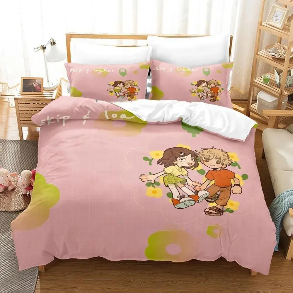 Skip and Loafer Bedding Set Single Twin Full Queen King Size Bed Set Adult Kid Bedroom Duvet Cover Sets 3D Anime Bed Sheet Set