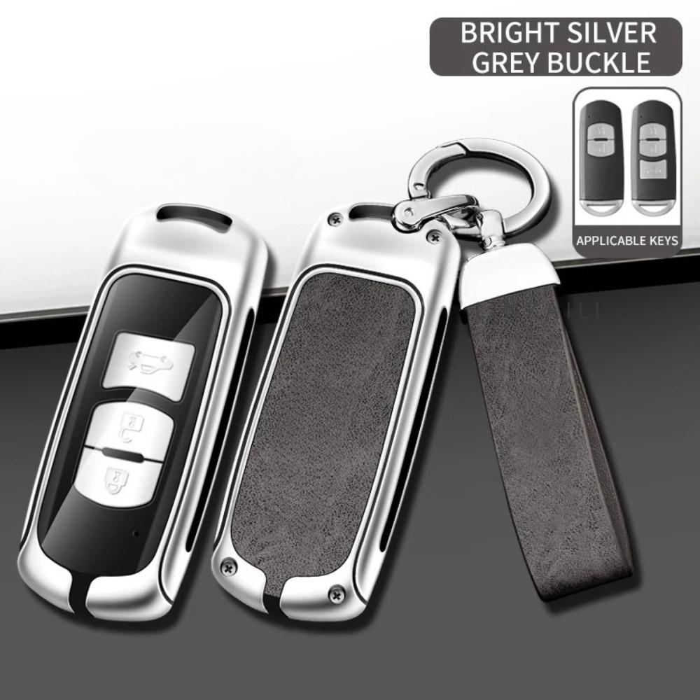 Suitable for Mazda CX-5 2013 2014 2015 2017 2019 Zinc Alloy Car Key Case Leather High-end Car Key Case SUV Key Case Accessories