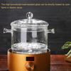 Glass Cooking Pan Healthy Heat-resistant Transparent Cooking Soup Glass Milk Pot with Lid