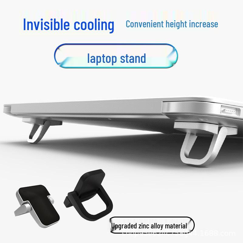 Zinc Alloy Invisible Laptop Stand - Portable Mini Heat Dissipation Pad