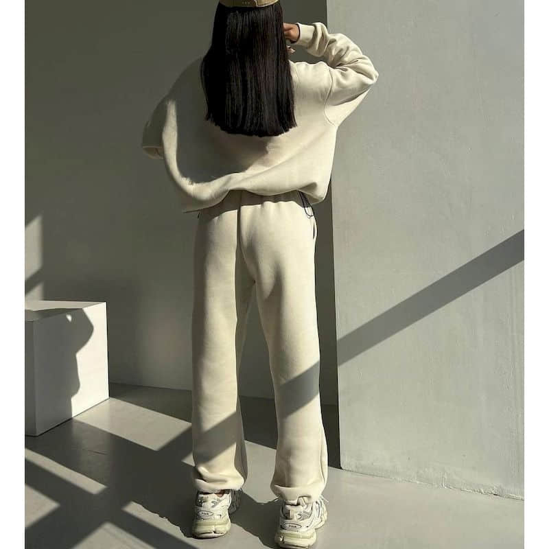 Ensembles de Pantalons Sportifs Solides Décontractés Manches Longues Sweat à Capuche Taille Élastique Pantalons Harem Ensembles Deux Pièces Tenues pour Femmes Nouveautés en Ensembles Assortis