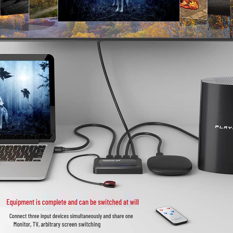 Shan Ze HDMI Switcher: 3-in-1 Converter & 4-in-1 Splitter for High-Definition Video Displays