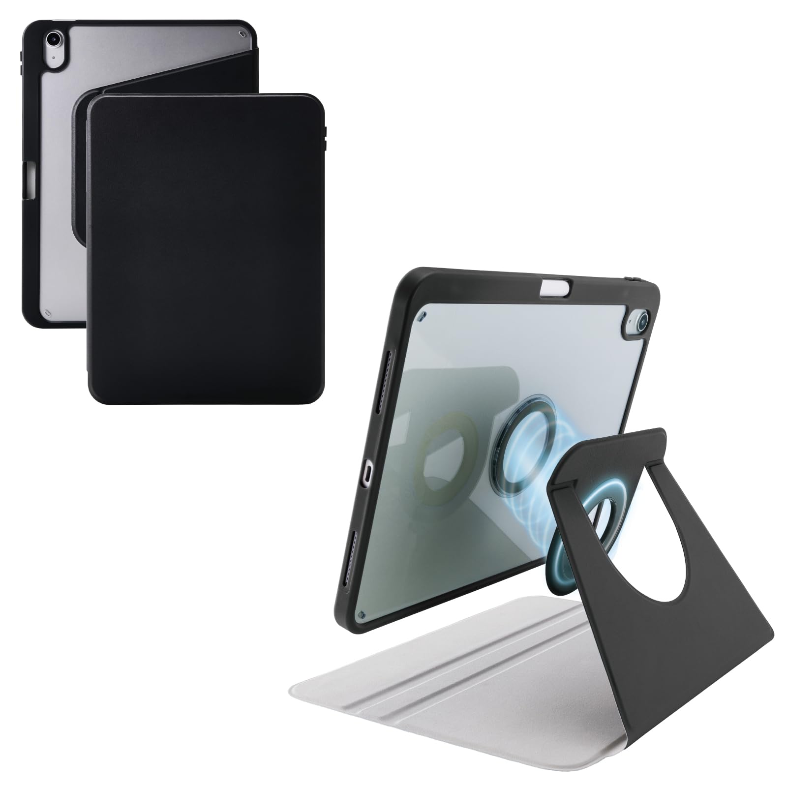 

ELECOM iPad A16 and iPad A16 Case Magnetic Pen (11th Generation, 11-inch, 2025) (10th Generation, 10.9-inch, 2022) Cover, 360-Degree Rotation, чёрный