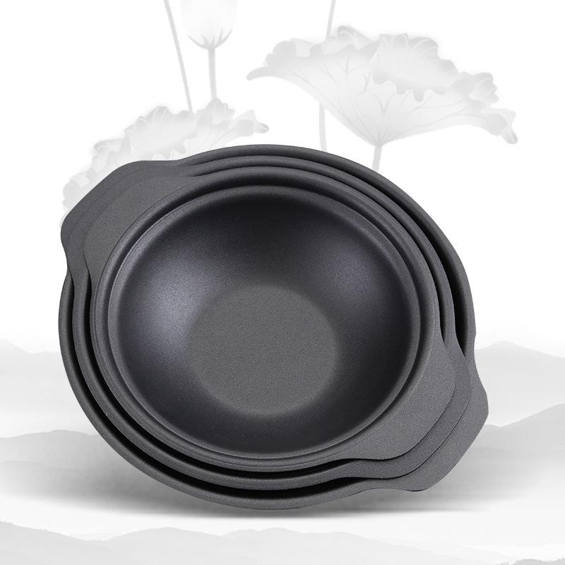 Commercial Cast Iron Pot for Crispy Rice and Clay Pot Dishes, Compatible with Induction Cookers