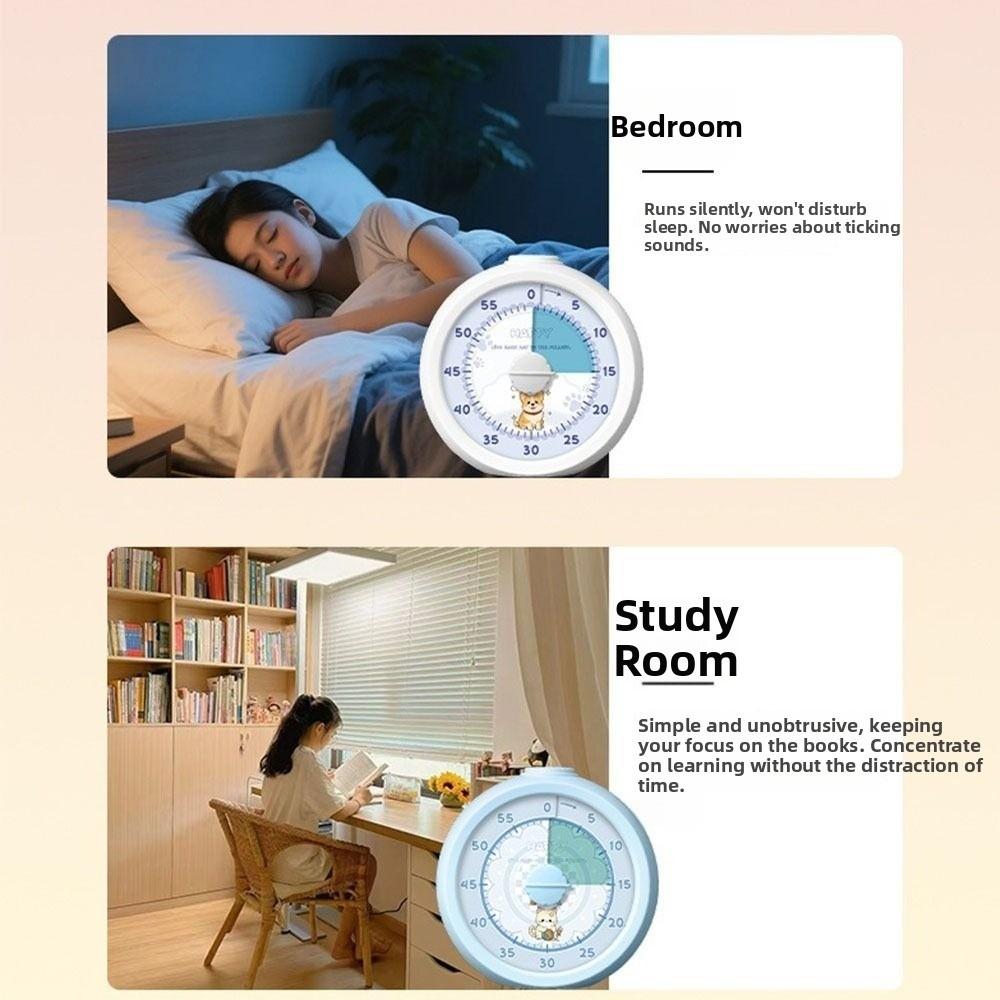 Multifunctional Visual Timer Silent Operation Kitchen Timer Countdown Alarm Clock  Study Tool