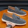 Klassische einfarbige Herren-Loafer aus Wildleder mit Quastenverzierung Anti-Rutsch-Schuhe Bequem und leicht Laufschuhe
