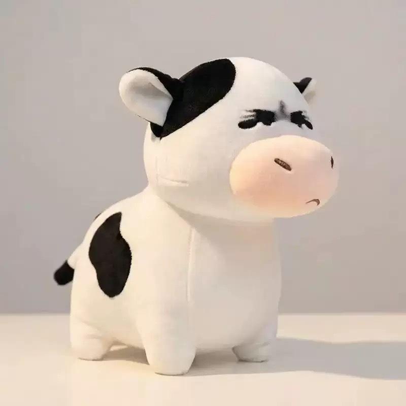 2026 Ugly and Cute Cow Grass Cow Abstract Emoji Pack Funny Plush Toy Doll Lover's Birthday and New Year Gift