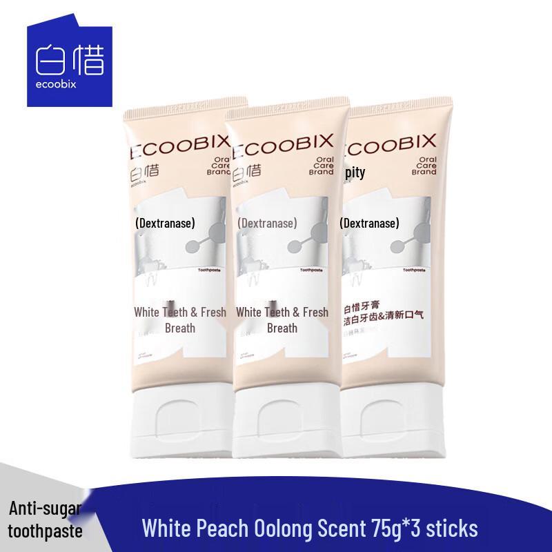Baixi White Peach Oolong Toothpaste 3-Pack