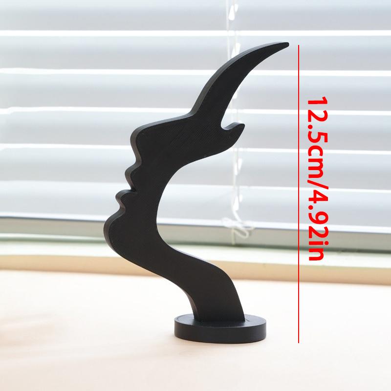 1-4pc Artistic Curved Eyeglass Holder Stand Unique Human Profile Eyeglass Holder Fun Storage Minimalist Desk Line Decor Ornament