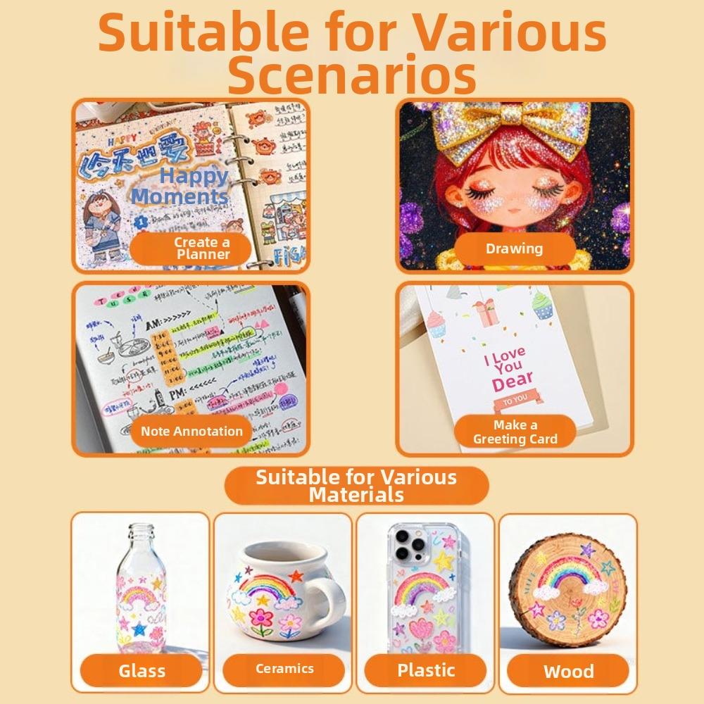 High Coverage Acrylic Marker Soft Head Design Painting Pen New Soft Head Marker  for Students Use