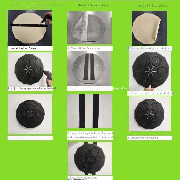 Smart Music Boxing Target Fitness Home Adult and Children Boxing Wall Target Bluetooth Wireless Boxing Machine Decompression Training