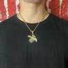Hip Hop Diamant Engelsflügel Dollar Anhänger Halskette Mode Persönlichkeit Herren Iced Out Herrenschmuck