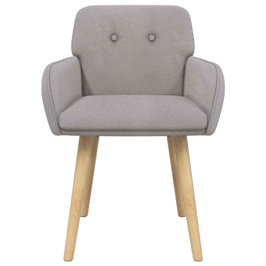 Dining Chairs 2 Pcs Boucle Light Gray 59 X 57 X 85 Cm