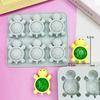 WTEMPO 6-cavity Cute Tortoise Silicone Soap Molds Kit DIY Epoxy Resin Molds Used for Making Plaster Soap Clay Handicrafts