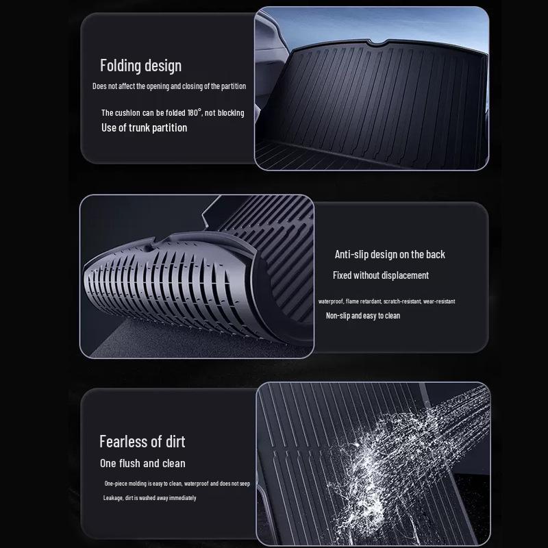 Tesla Model 3/Y Trunk & Rear Seat TPE Mat - Baby Safe