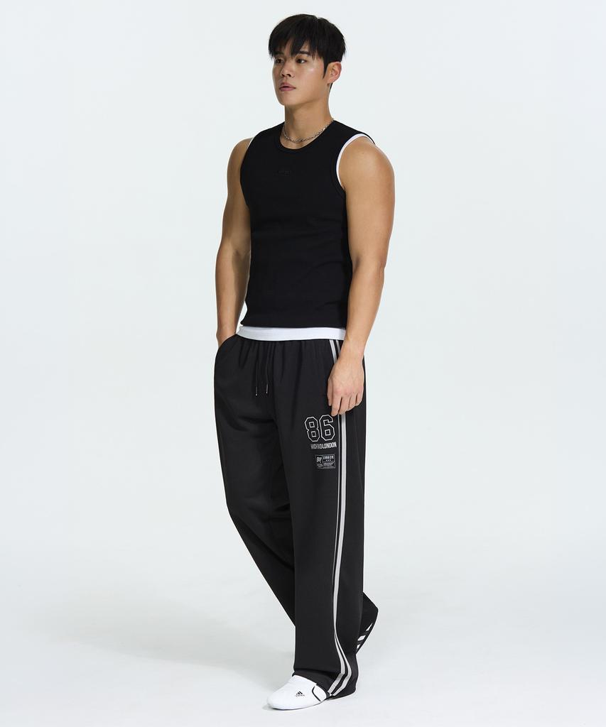 Michikoleondeonseupocheu Mesh Wide Track Pants Black