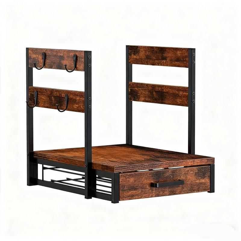 

1 coffee machine storage rack, countertop rack manager, coffee bar accessories, spice rack, coffee counter rack
