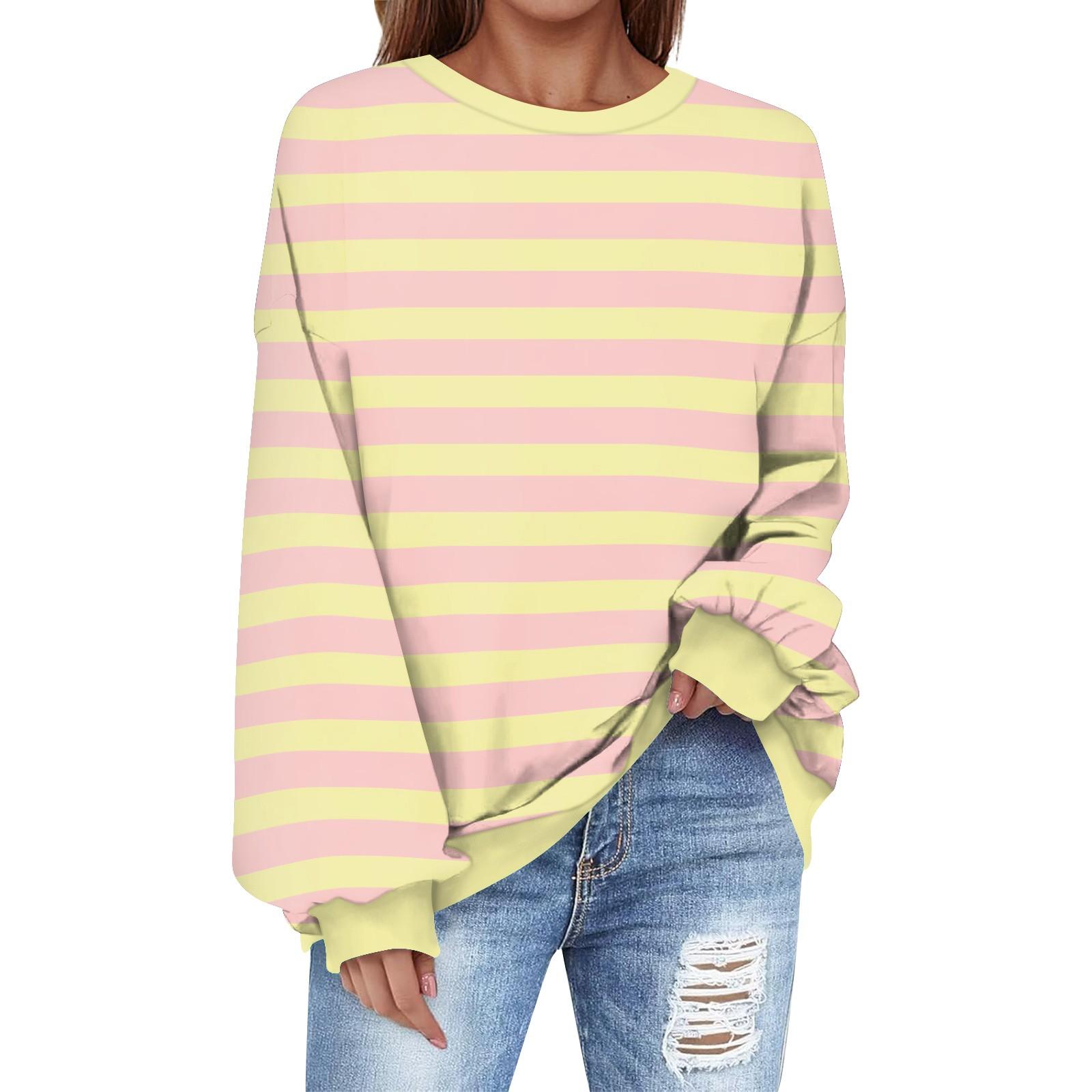 

Толстовка большого размера для женщин с круглым вырезом и принтом, с длинным рукавом, толстовка XL жёлтый