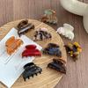 Fashion 3.5CM Hair Claw Elegant Sweet Shark Clip Leopard Print Small Hair Clip Daily Use