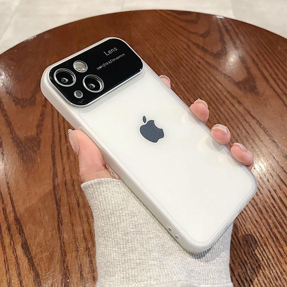 Large Window Transparent for iPhone15PorMax Mobile Phone Case Apple 14Pro/13 Soft Case 12 Niche 11