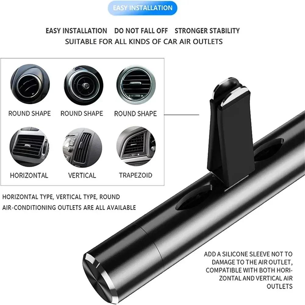 Car Air Freshener Vent Clip Auto Interior Perfume Diffuser, Long-Lasting Scent for Vehicles 5 Styles, Refillable Car Accessories