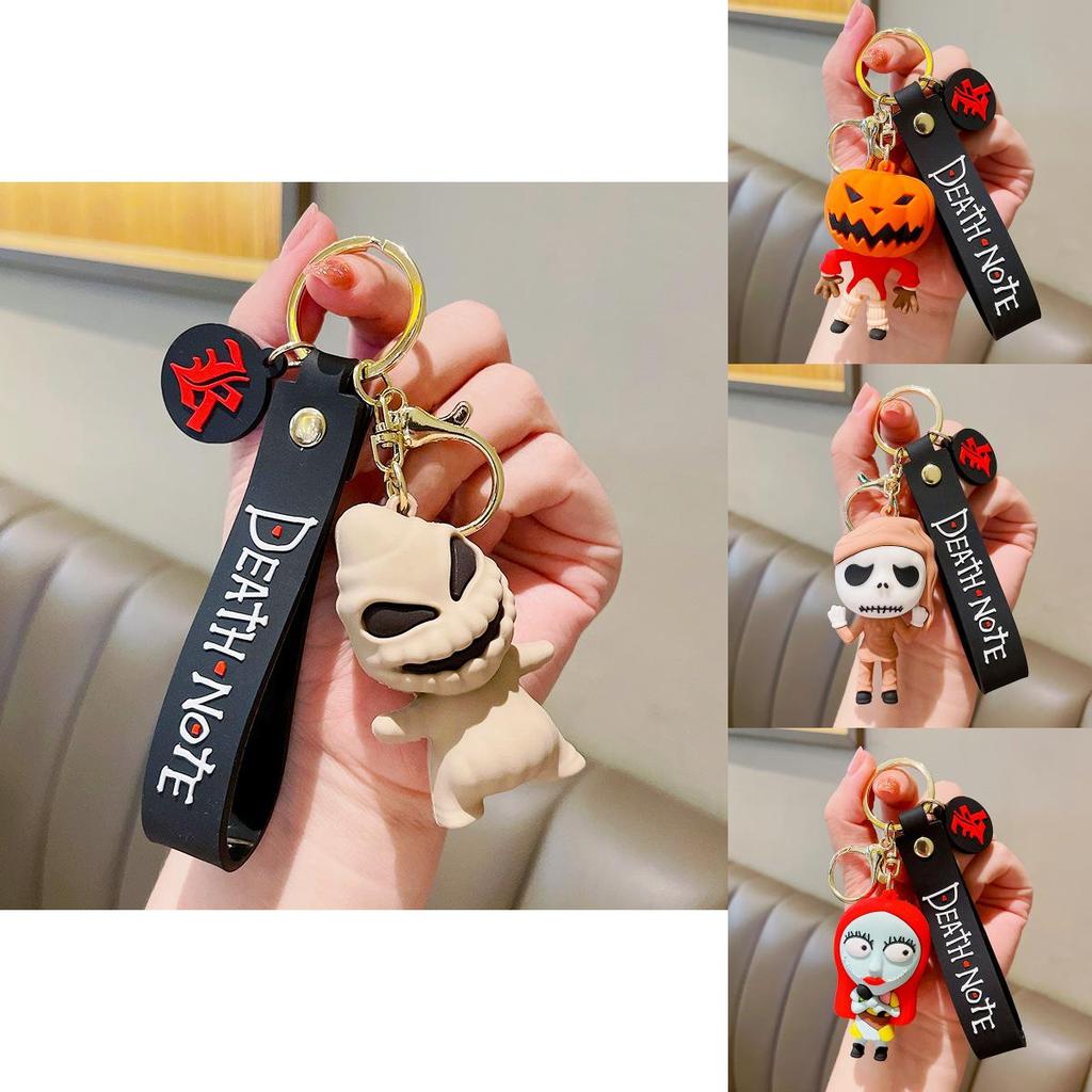 Entzückender Halloween Kürbis Skelett Cartoon Schlüsselanhänger Perfektes Partygeschenk