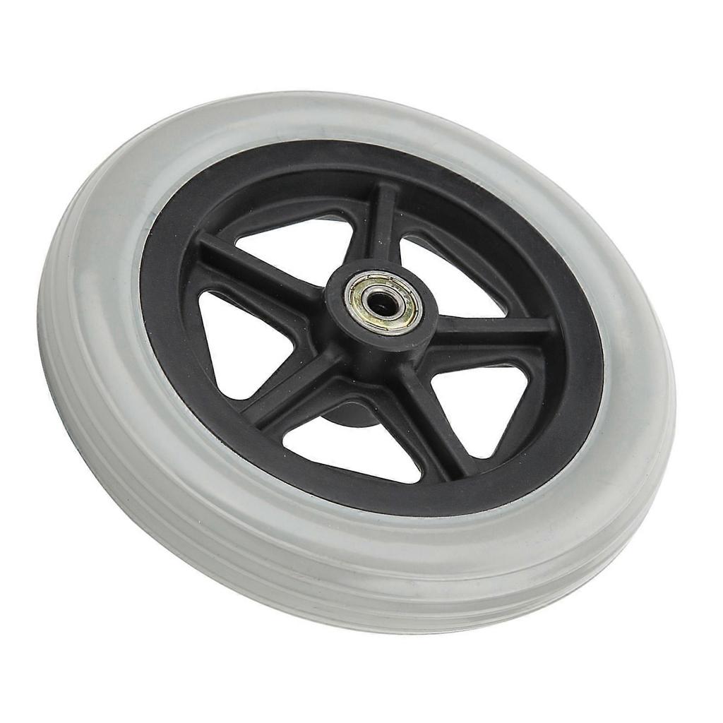Wheelchair Rubber Wheels for 7 Inch Front Wheels - Ideal for Disabled, Elderly, and Old People Walk Chair