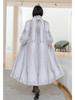 Women's Stylish Long Mink Fur Coat with Stand-Up Collar for Winter Warmth