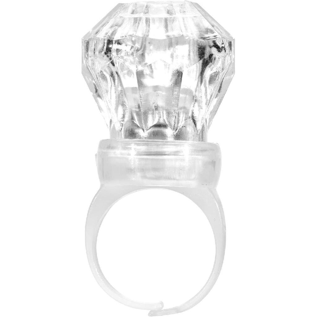 60 Pack Led Glow Rings Light Up Led Rings Glow Flashing Led Rings Diamond Light Up Rings Glow In The Dark Rings Glow Rings Party Pack Birthday Party