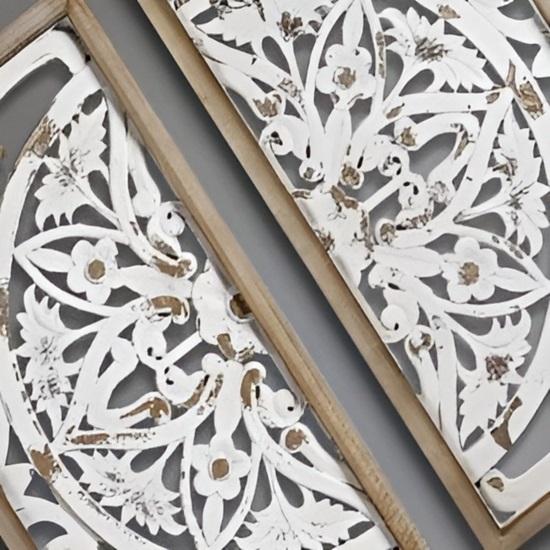 Σετ Ξύλινο Πάνελ Τοίχου 2 τεμαχίων για Διακόσμηση Σπιτιού, Σκαλιστό στο χέρι Ξύλινο Πάνελ τοίχου, Διακοσμητικό τοίχου, 76,2 cm