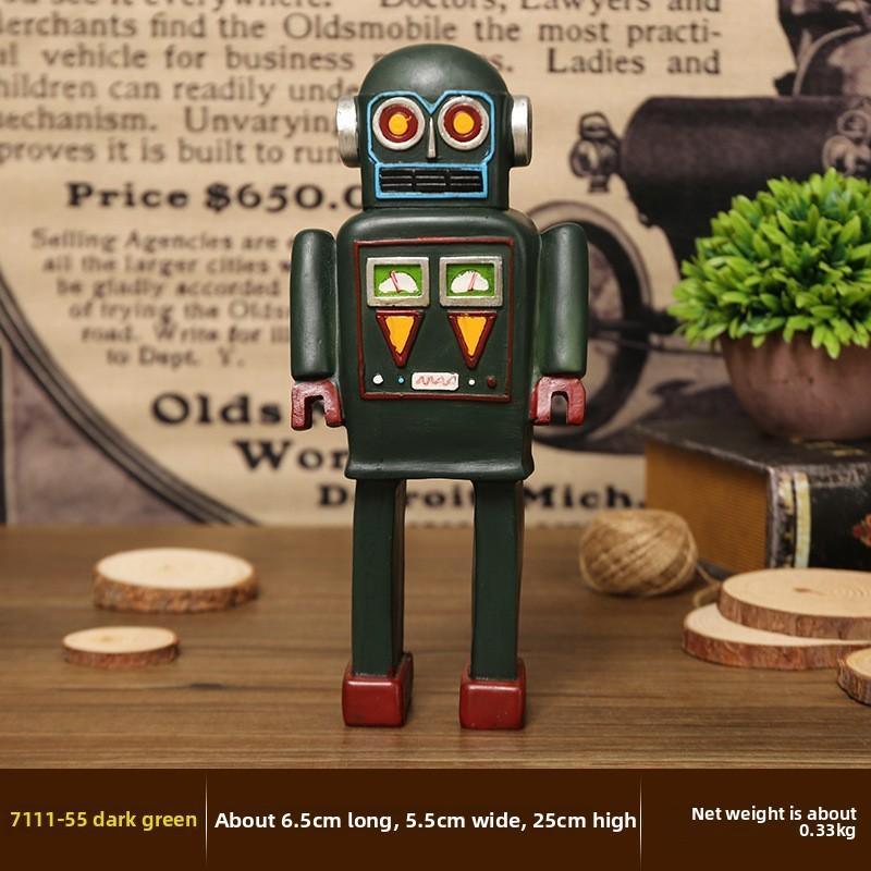 Resin Retro Robot Artwork For Home Office Gift For Teens And Decoration Friends