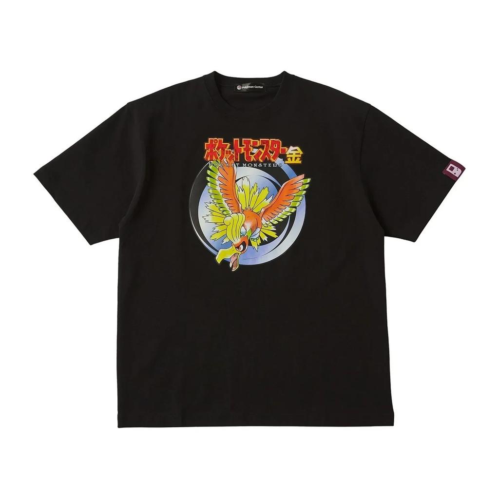Pokemon Center T-Shirt Pouch Set Gold Version Game Boy Official Japan L SIZE