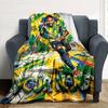 Name Custom Neymar Jr Art Print Flannel Blanket High Quality Warm Comfortable Cover for All Seasons Perfect for Gifts Home Decor
