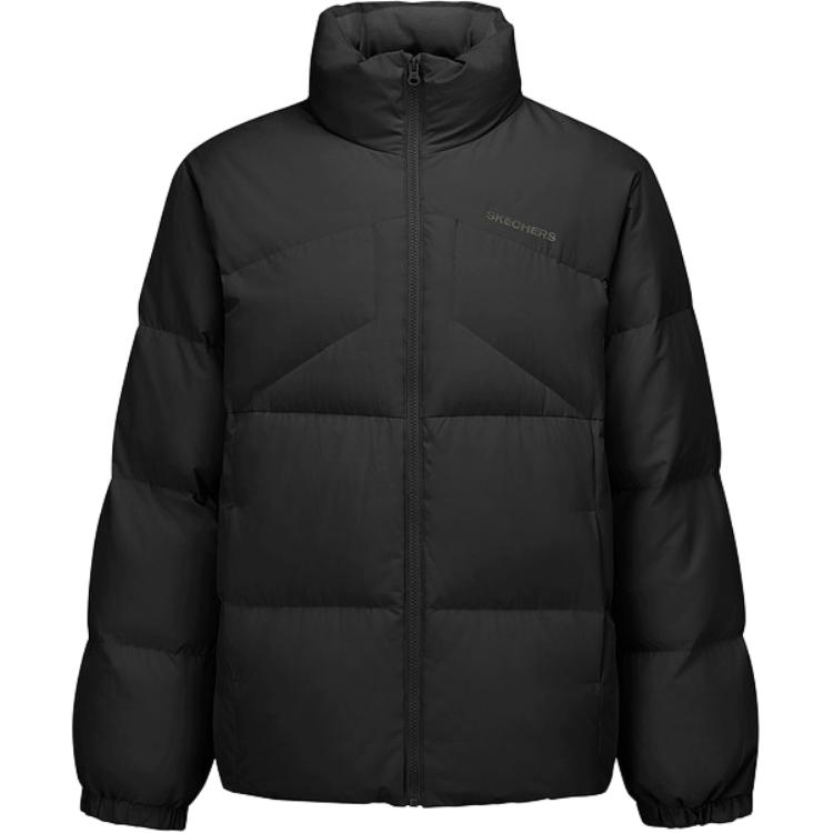 Skechers FW25 Stand Collar Woven Zipper Long Sleeve Down Jacket Men outerwear L425M063-0018 M