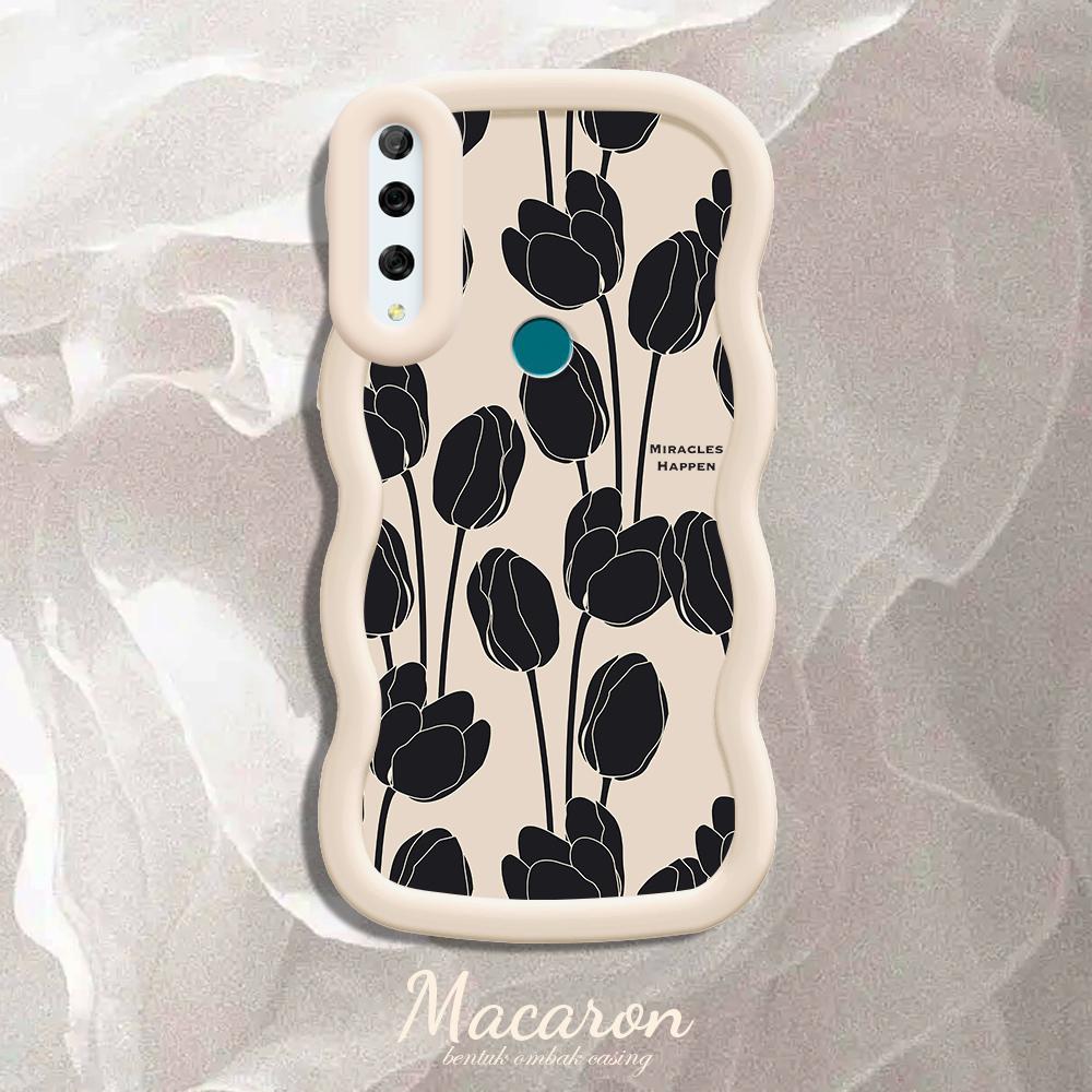 

Окрашенный узор Big Wave Edge Мягкий силиконовый материал Macaron чехол для телефона противоударный защитный резиновый чехол для iPhone Huawei Honor Infinix Tecno Infinix Hot 40 Pro белый